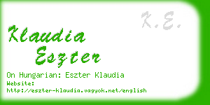 klaudia eszter business card